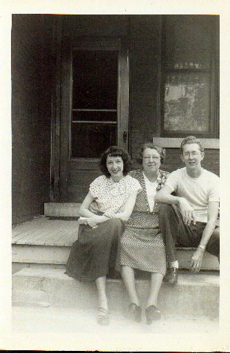 Approximately 1950, George, Betty, and George's mother.